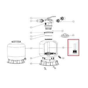 Дюзовая коробка 89011607 в комплекте с трубой для Aquaviva P700